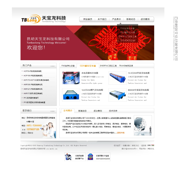 天宝龙企业网站建设圆满完成_昆明网站建设