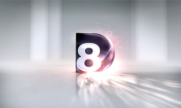 法国Canal+集团全新娱乐频道D8形象标志设计_昆明标志设计