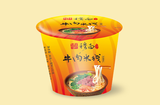 云南穆白牛肉米线包装设计