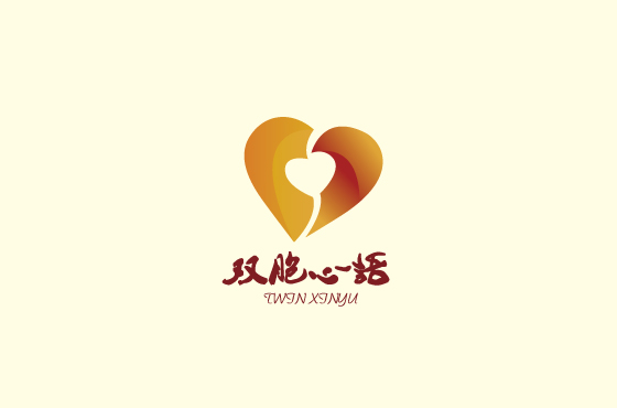 双胞心语LOGO设计